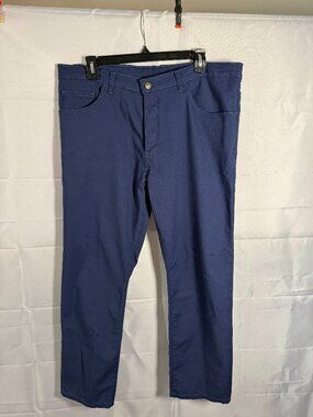 Blue Delta Custom Jeans Mens Navy Blue Stretch 5 Pocket Pants 38x26 Bespoke